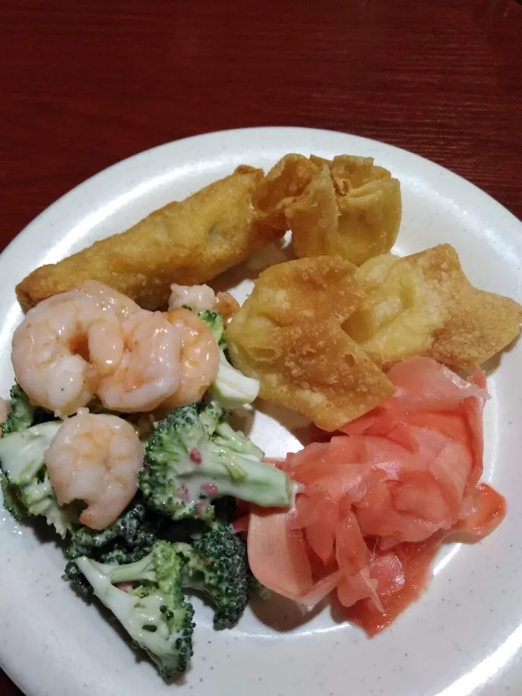 Egg Roll Crab Rangoon Steamed Shrimp Pickled Ginger